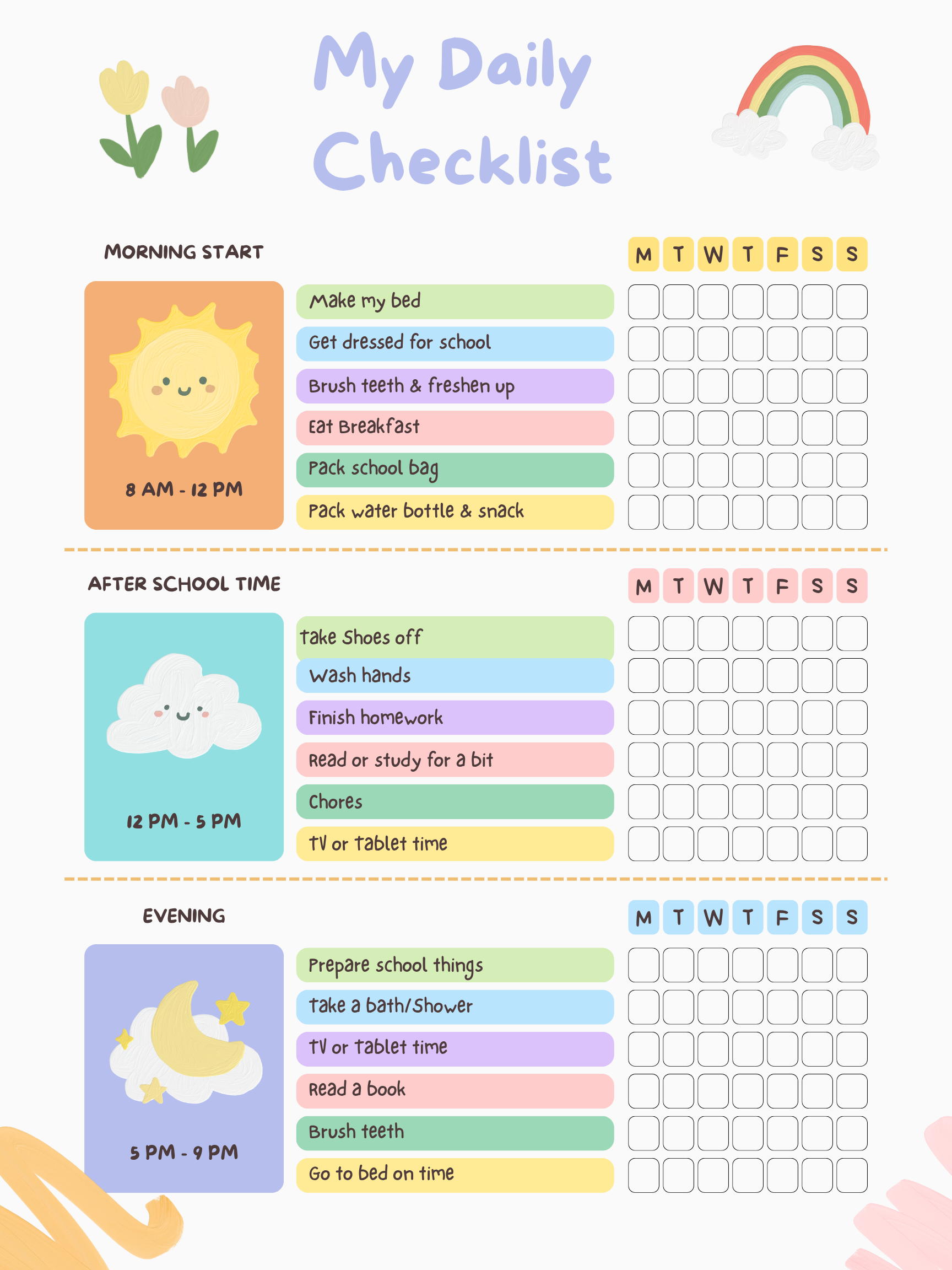 Kids Daily Checklist